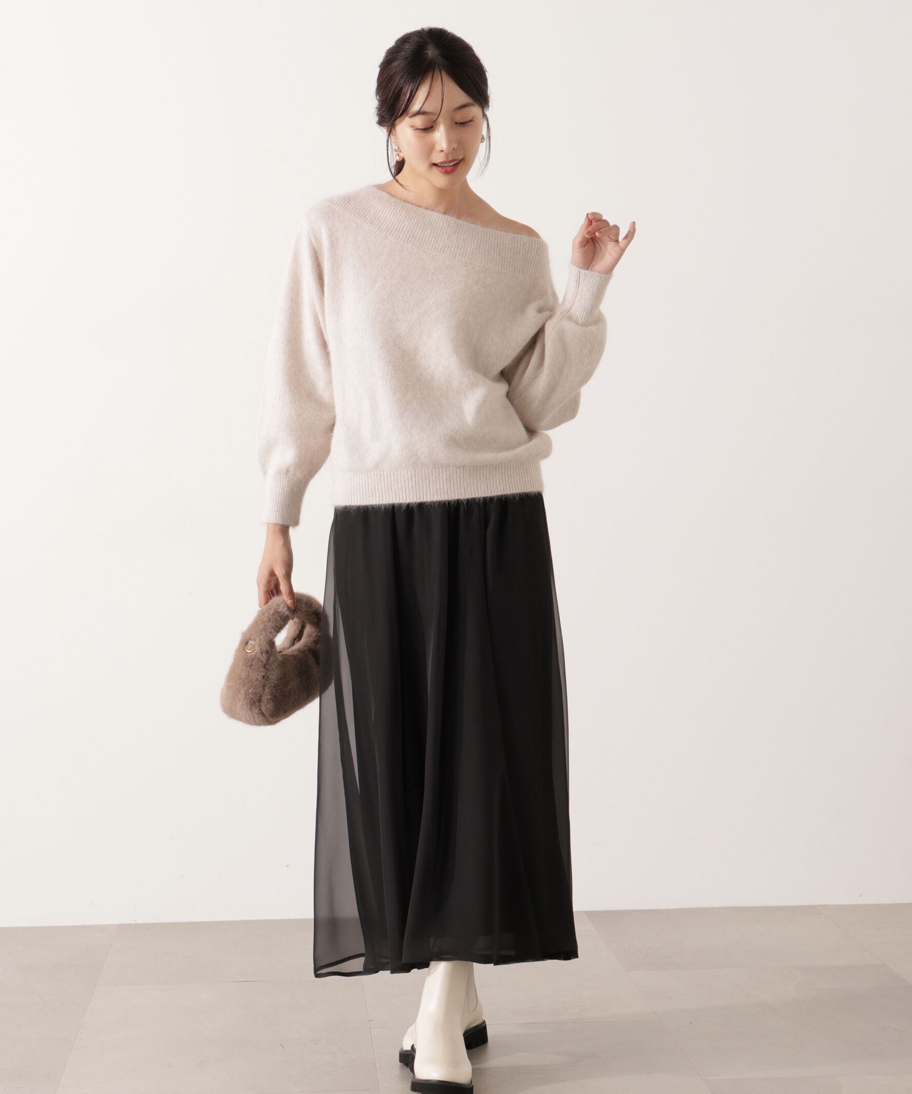 PROPORTION BODY DRESSING「エアリーナローフレアスカート 25AW」|スカート|