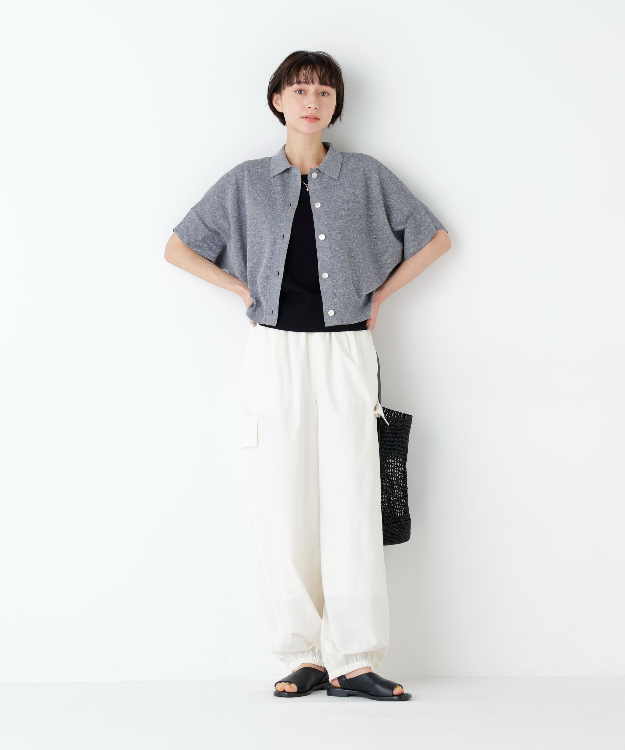  「近江晒コットンタイプライター ドロストカーゴパンツ」|その他|