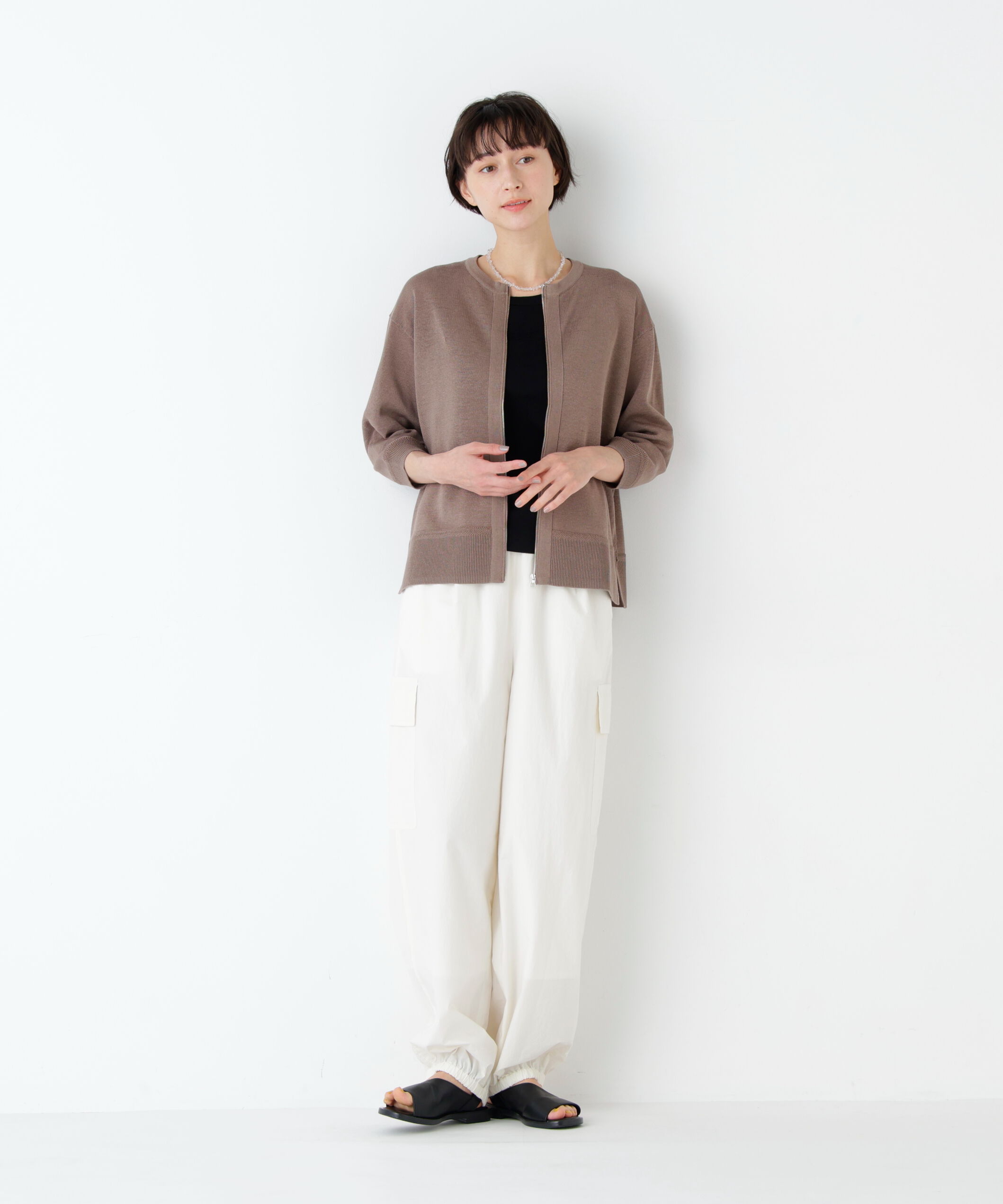  「近江晒コットンタイプライター ドロストカーゴパンツ」|その他|