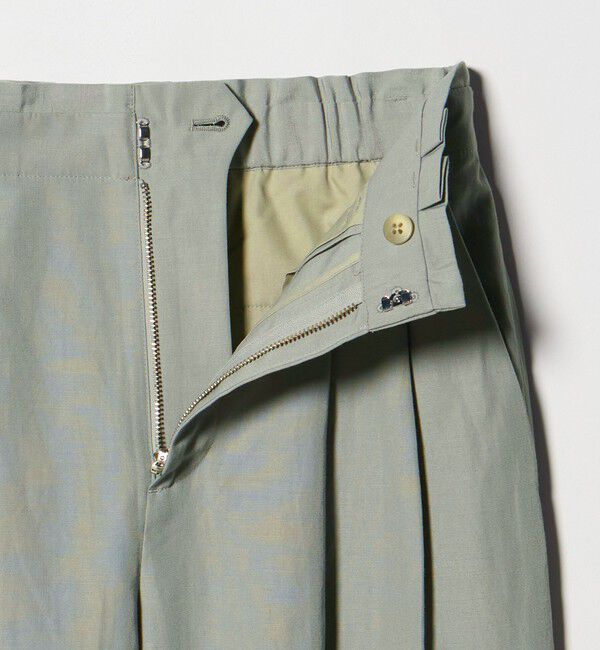 BEAUTY&YOUTH UNITED ARROWS「麻ブレンド バックゴム タック ワイドパンツ」|チノ|