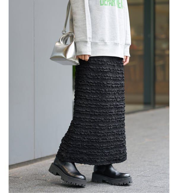 JOURNAL STANDARD relume「《WEB+一部店舗限定追加予約2》シャーリングジャガードスカート」|スカート|