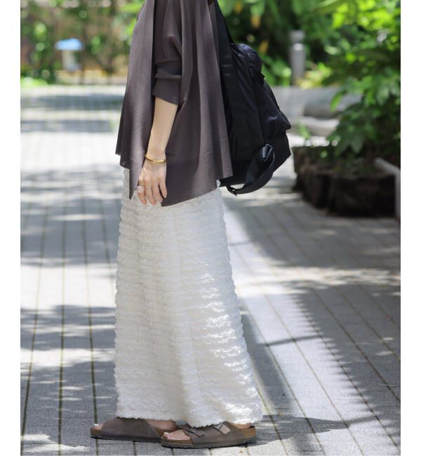 JOURNAL STANDARD relume「《WEB+一部店舗限定追加予約2》シャーリングジャガードスカート」|スカート|