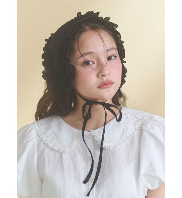 merry jenny「petit flowerフロッキーヘッドドレス」|その他|ブラック