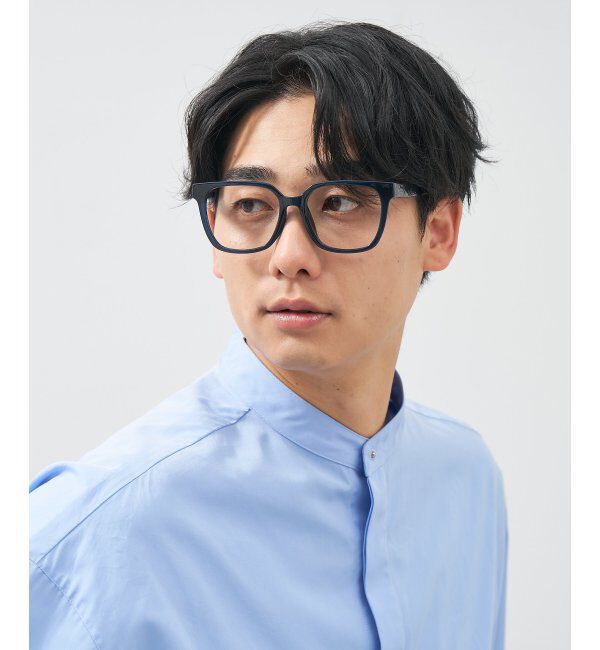  「ウェリントン型 メガネ│プラスチックフレーム│大きめ 小顔効果 ビッグシェイプ｜ レンズ交換券付」|メガネ|