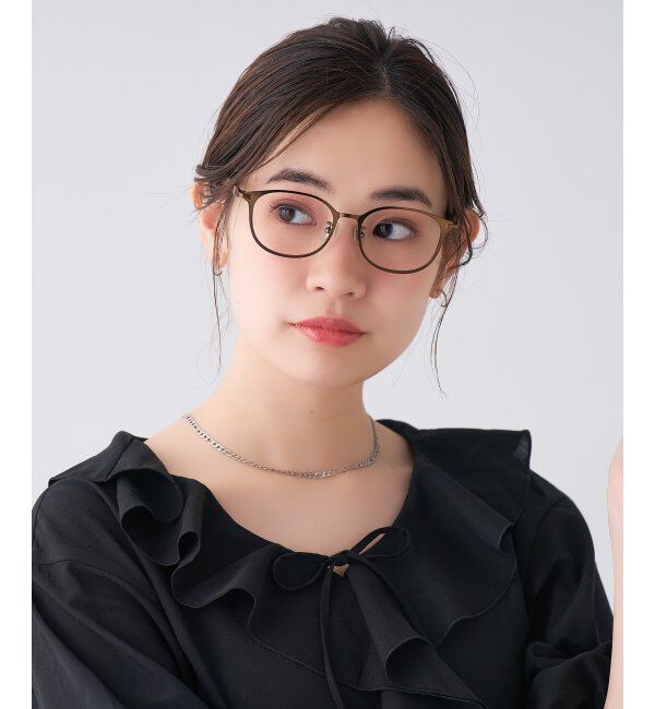  「ウェリントン型 メガネ | ラバーテンプル 伊達メガネ 度付きメガネ  Zoff｜FASHION  レンズ交換券付」|メガネ|薄ブラウン1
