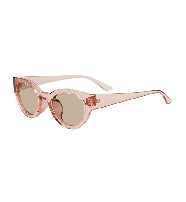  「SUNCUTGlasses/UV100%CUT オーバル型 サングラス [度無し専用] キャッツアイ 太縁 紫外線対策 UVカット」|サングラス|
