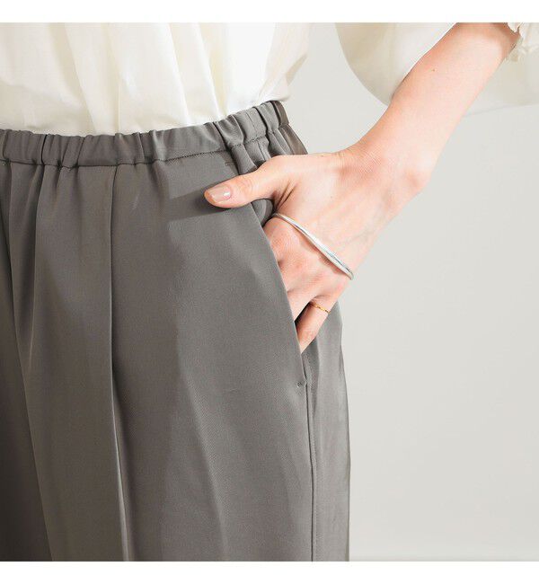 Demi-Luxe BEAMS 「トリアセ ポリエステル ツイル ドロストパンツ」|チノ|