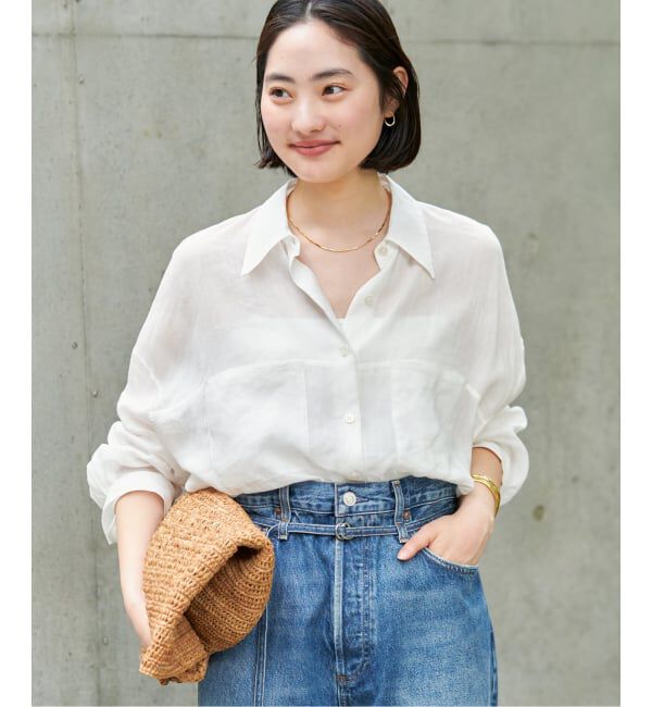 Plage「《追加》RAMIE LYOCELL CROPPED シャツ 2」|シャツ・ブラウス|