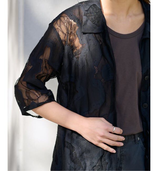 FRAMeWORK「≪追加予約≫ESTHE OVERSIZED SHEER LACE シャツ」|シャツ・ブラウス|