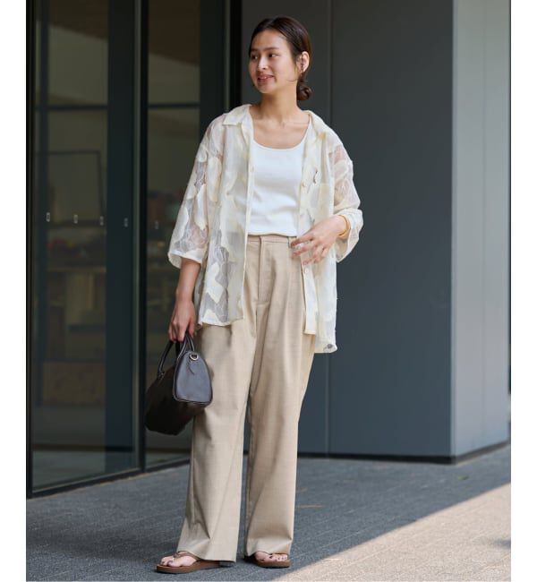 FRAMeWORK「≪追加予約≫ESTHE OVERSIZED SHEER LACE シャツ」|シャツ・ブラウス|