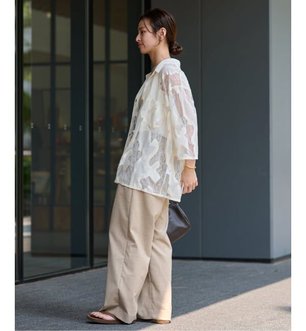FRAMeWORK「≪追加予約≫ESTHE OVERSIZED SHEER LACE シャツ」|シャツ・ブラウス|