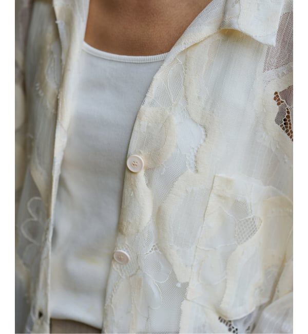 FRAMeWORK「≪追加予約≫ESTHE OVERSIZED SHEER LACE シャツ」|シャツ・ブラウス|