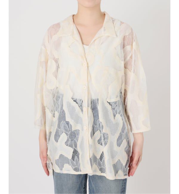 FRAMeWORK「≪追加予約≫ESTHE OVERSIZED SHEER LACE シャツ」|シャツ・ブラウス|