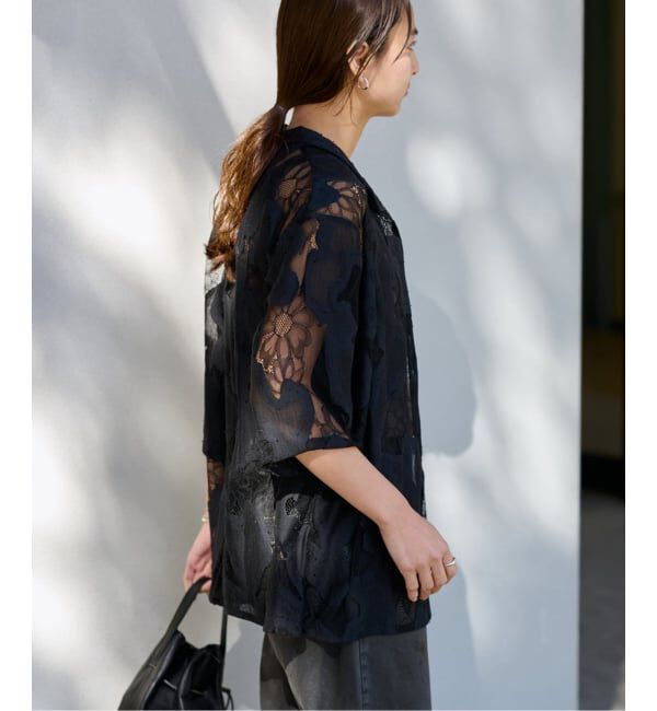 FRAMeWORK「≪追加予約≫ESTHE OVERSIZED SHEER LACE シャツ」|シャツ・ブラウス|