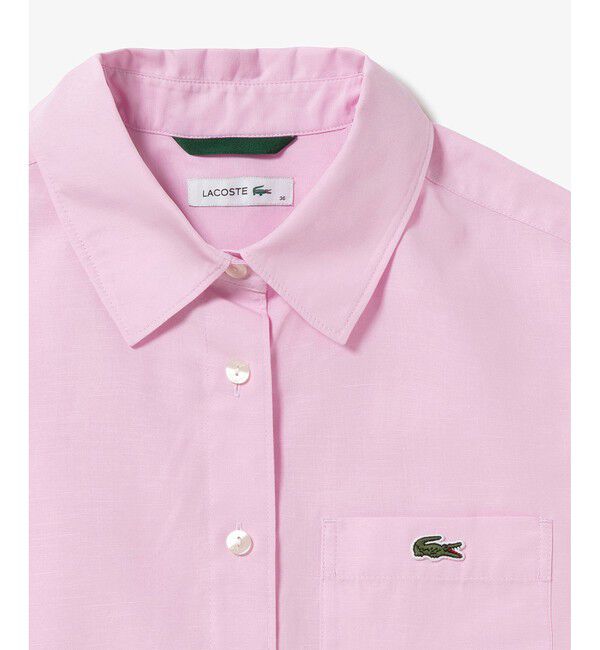 LACOSTE「ドライタッチ クロップ ハーフスリーブシャツ」|シャツ・ブラウス|