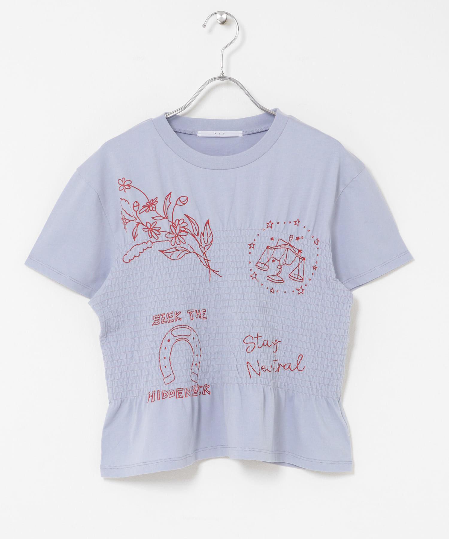  「シャーリングデザインプリントTEE」|Tシャツ・カットソー|