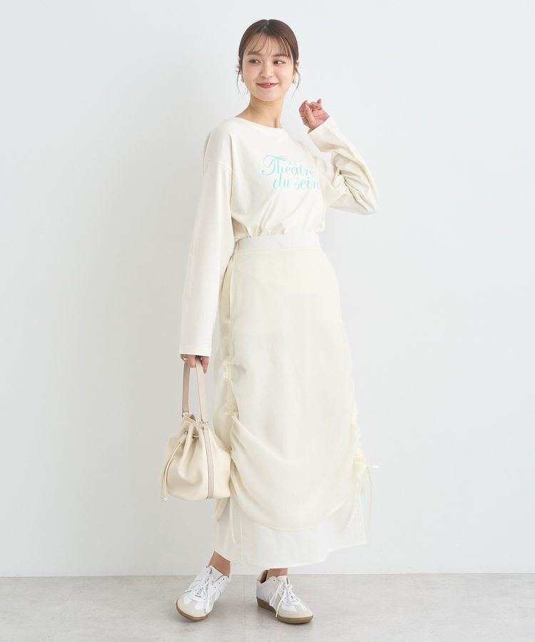 earth music&ecology「シフォンドロストレイヤードスカート」|スカート|