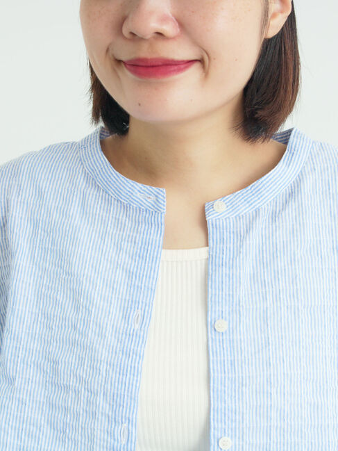 Samansa Mos2「【接触冷感】綿Pu混ゆるチュニック」|シャツ・ブラウス|