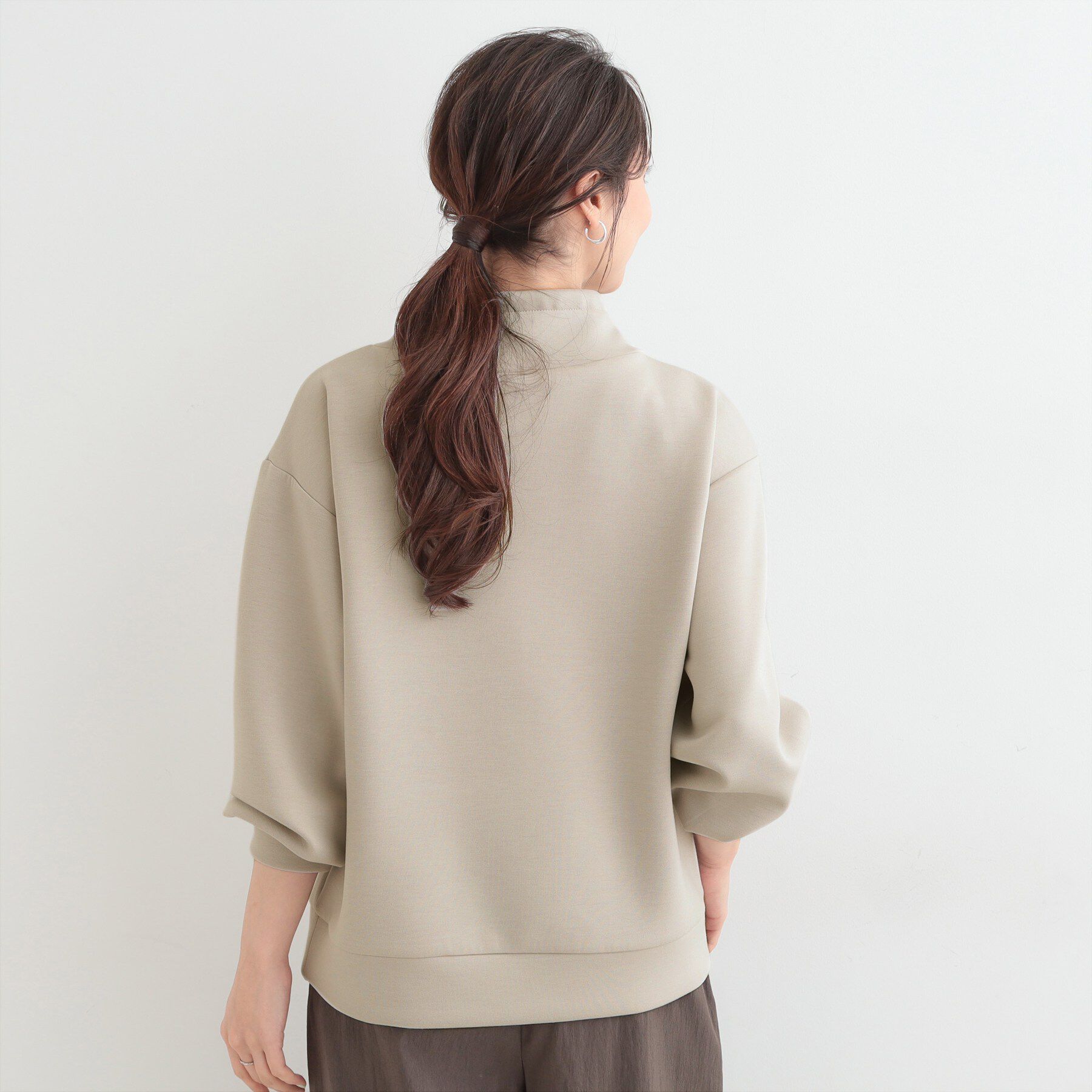 SHOO･LA･RUE「もちさらなめらかタッチ 大人が楽を叶える、パーカ風トップス」|Tシャツ・カットソー|