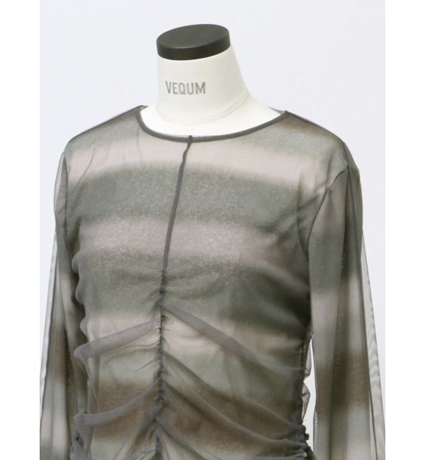 EMODA「【VEQUM】STRING GATHER SHEER TOP」|Tシャツ・カットソー|