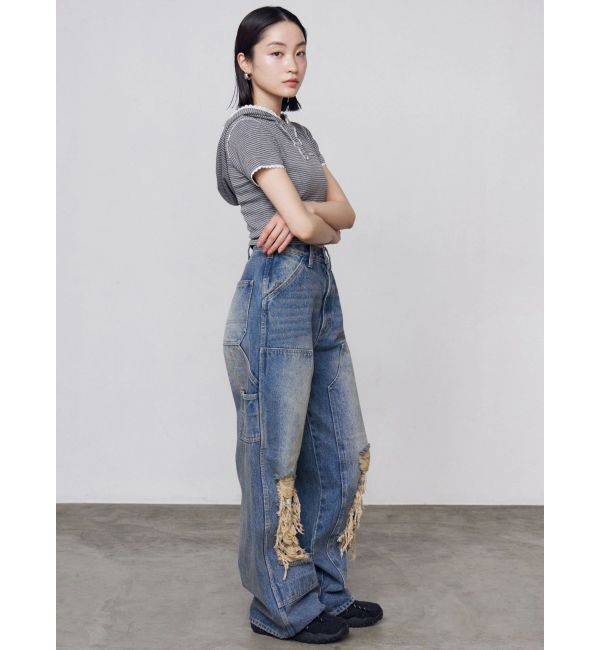 EMODA「レースラインフーディトップス」|Tシャツ・カットソー|