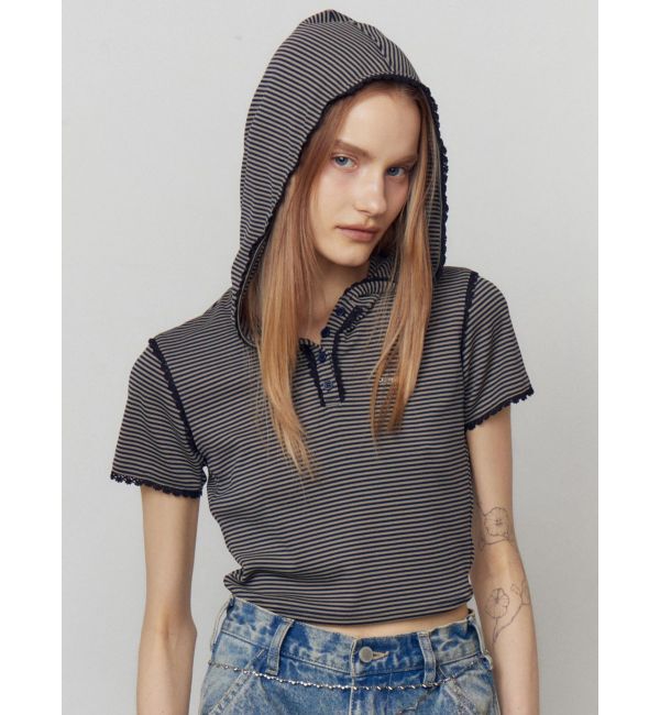 EMODA「レースラインフーディトップス」|Tシャツ・カットソー|