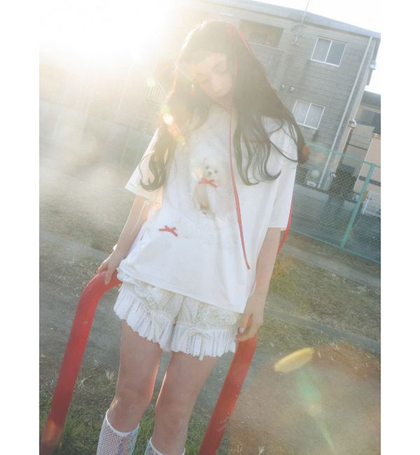 merry jenny「ribbon dog collage tee」|Tシャツ・カットソー|