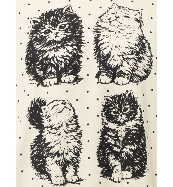 merry jenny「pindot cat tee」|Tシャツ・カットソー|