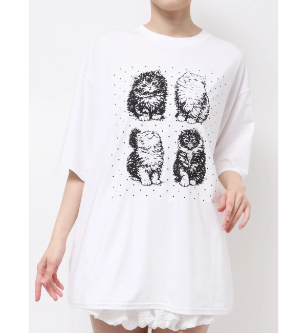 merry jenny「pindot cat tee」|Tシャツ・カットソー|