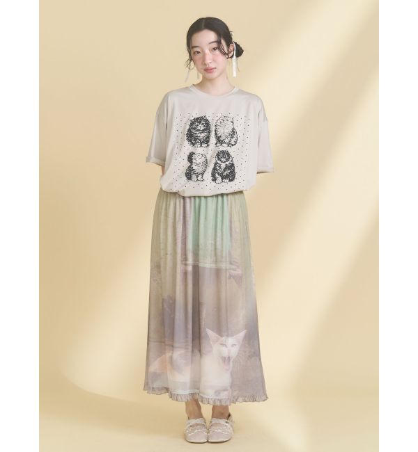 merry jenny「pindot cat tee」|Tシャツ・カットソー|