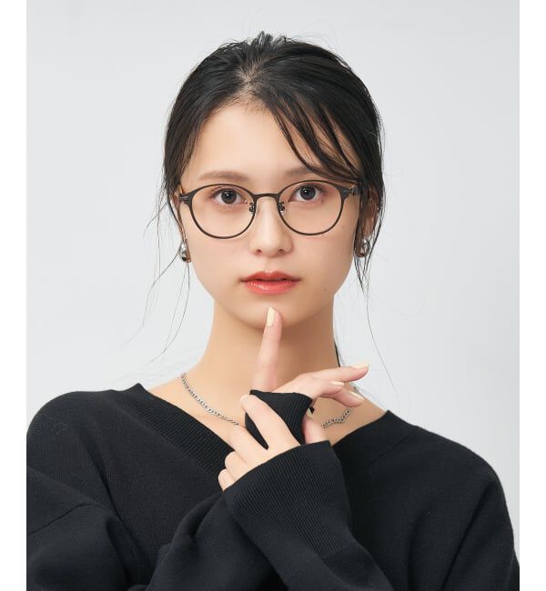  「 ボストン型 メガネ | レザー調、ラバーテンプル Zoff  レンズ交換券付 レンズ交換券付」|メガネ|