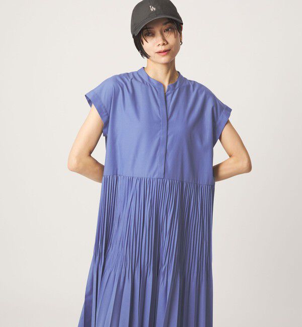UNITED ARROWS green label relaxing「【結論シリーズ】全方位映えプリーツワンピ［size SHORT/TALLあり］」|ワンピース|LT.BLUE