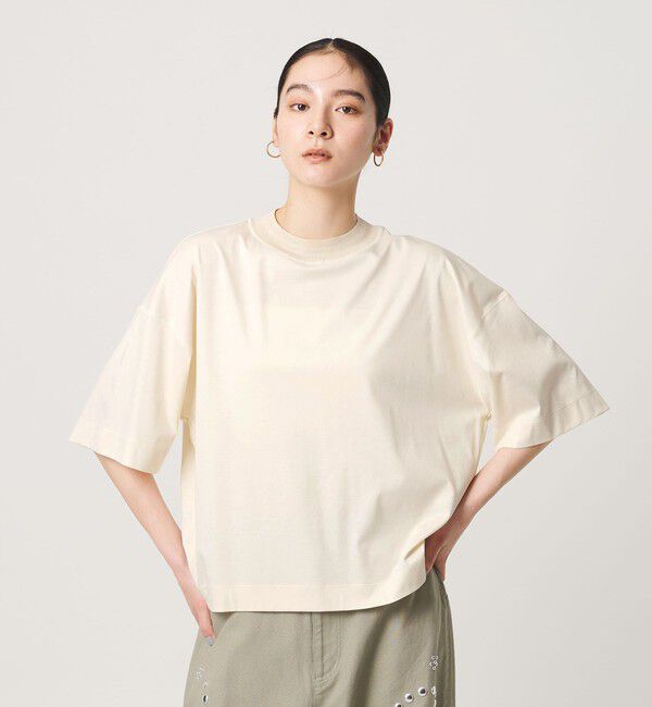 BEAUTY&YOUTH UNITED ARROWS「コットン オーバーサイズ フォルム Tシャツ」|Tシャツ・カットソー|OFF WHITE