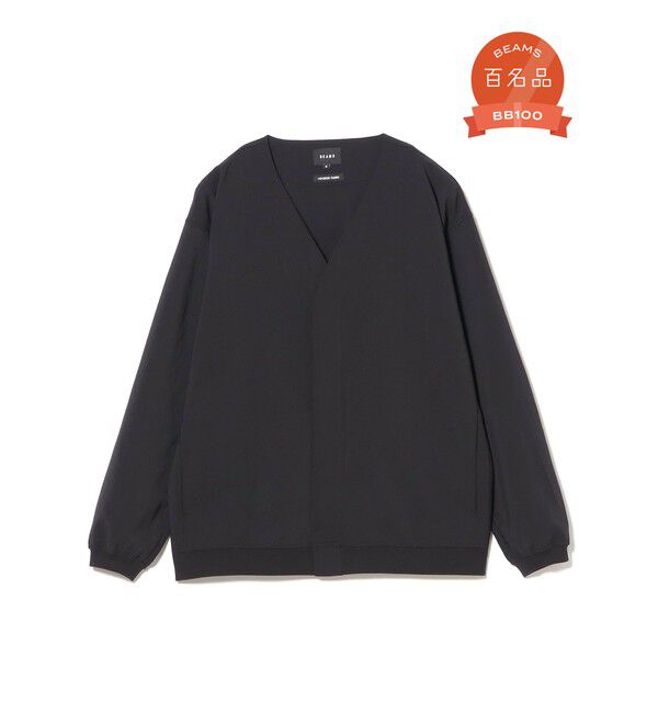 BEAMS「BEAMS｜EVALET(R)  カーディガン｜ カーディガン｜吸水速乾 エバレット｜リラックスフィット」|カーディガン|BLACK