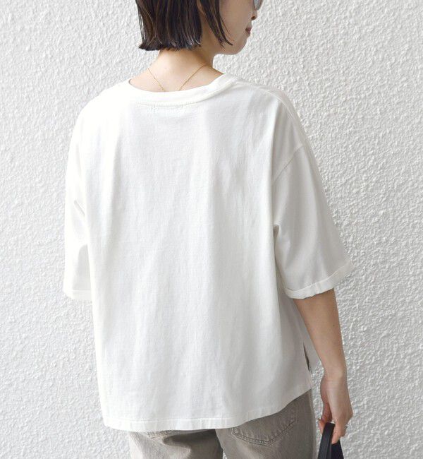 SHIPS for women「《一部追加予約》【WEB限定】オーガニック コットン 5分袖 フォト TEE」|Tシャツ・カットソー|