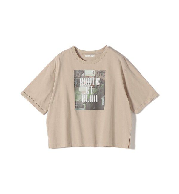 SHIPS for women「《一部追加予約》【WEB限定】オーガニック コットン 5分袖 フォト TEE」|Tシャツ・カットソー|