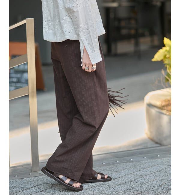JOURNAL STANDARD「《追加2》ウォッシャブルコットンリネVISストレートパンツ」|その他|