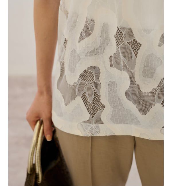 FRAMeWORK「≪追加予約≫ESTHE OVERSIZED SHEER LACE ベスト」|シャツ・ブラウス|