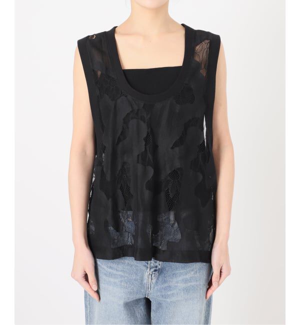 FRAMeWORK「≪追加予約≫ESTHE OVERSIZED SHEER LACE ベスト」|シャツ・ブラウス|
