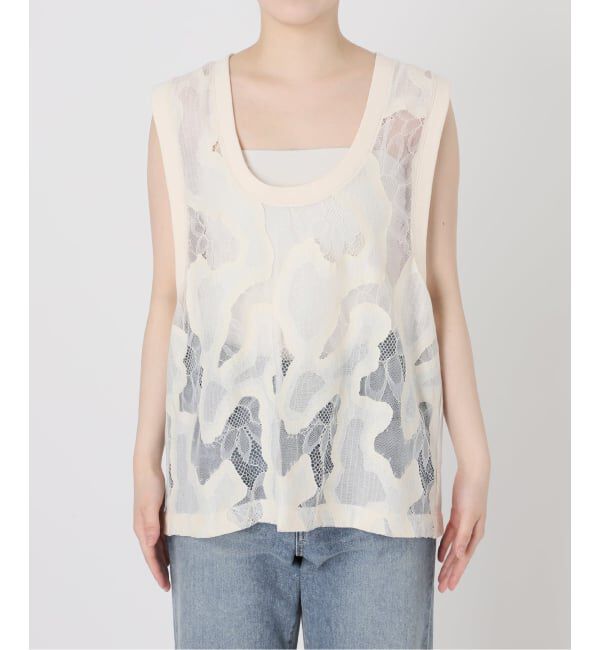 FRAMeWORK「≪追加予約≫ESTHE OVERSIZED SHEER LACE ベスト」|シャツ・ブラウス|