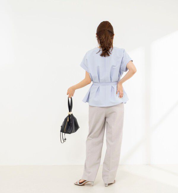 NOLLEY'S「ウォッシャブルウエストタックサッカーブラウス」|シャツ・ブラウス|