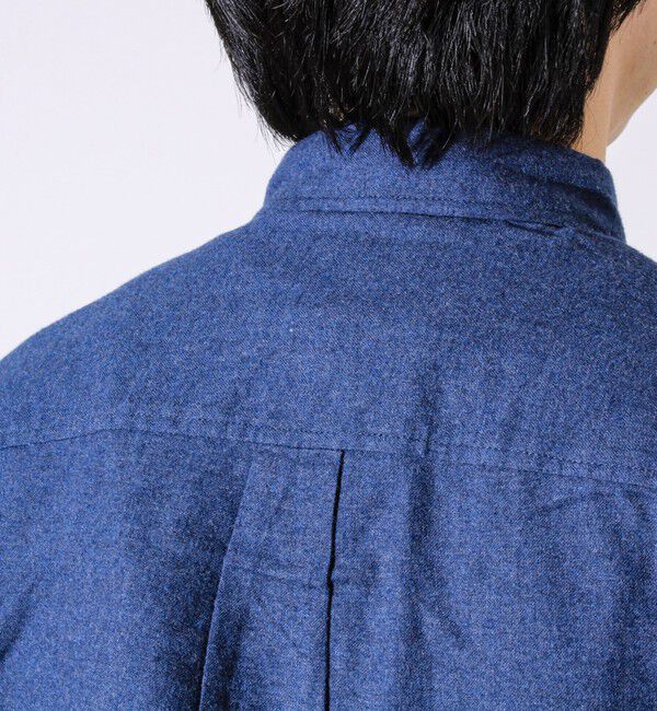 GLOSTER「【定番フレブルシリーズ】フレンチブルドッグ刺繍 ボタンダウンネルシャツ」|シャツ・ブラウス|