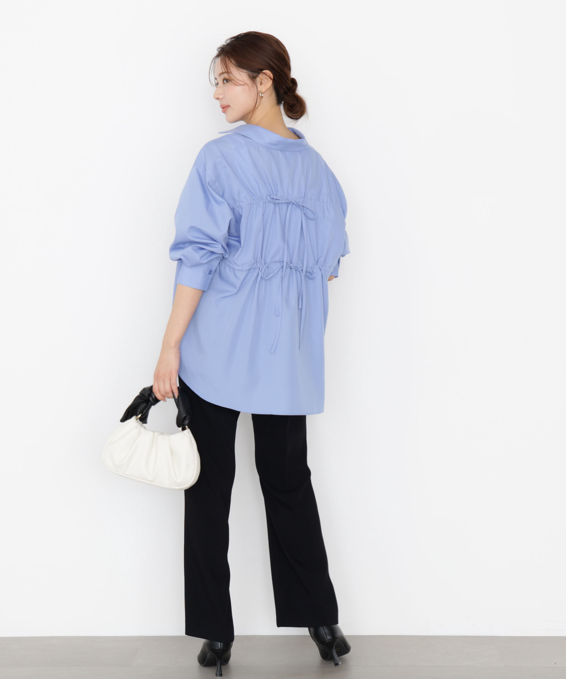 PROPORTION BODY DRESSING「＜ウォッシャブル＞バックリボンシャツ 25AW」|シャツ・ブラウス|