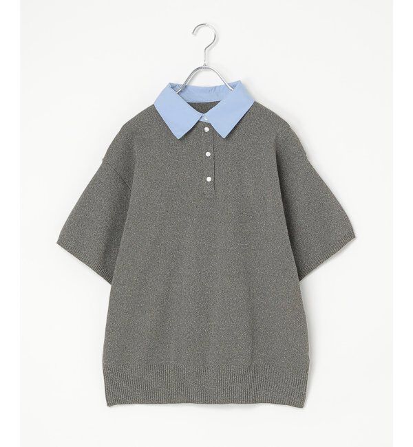 VENCE share style「シャツ襟 半袖ポロニット」|シャツ・ブラウス|