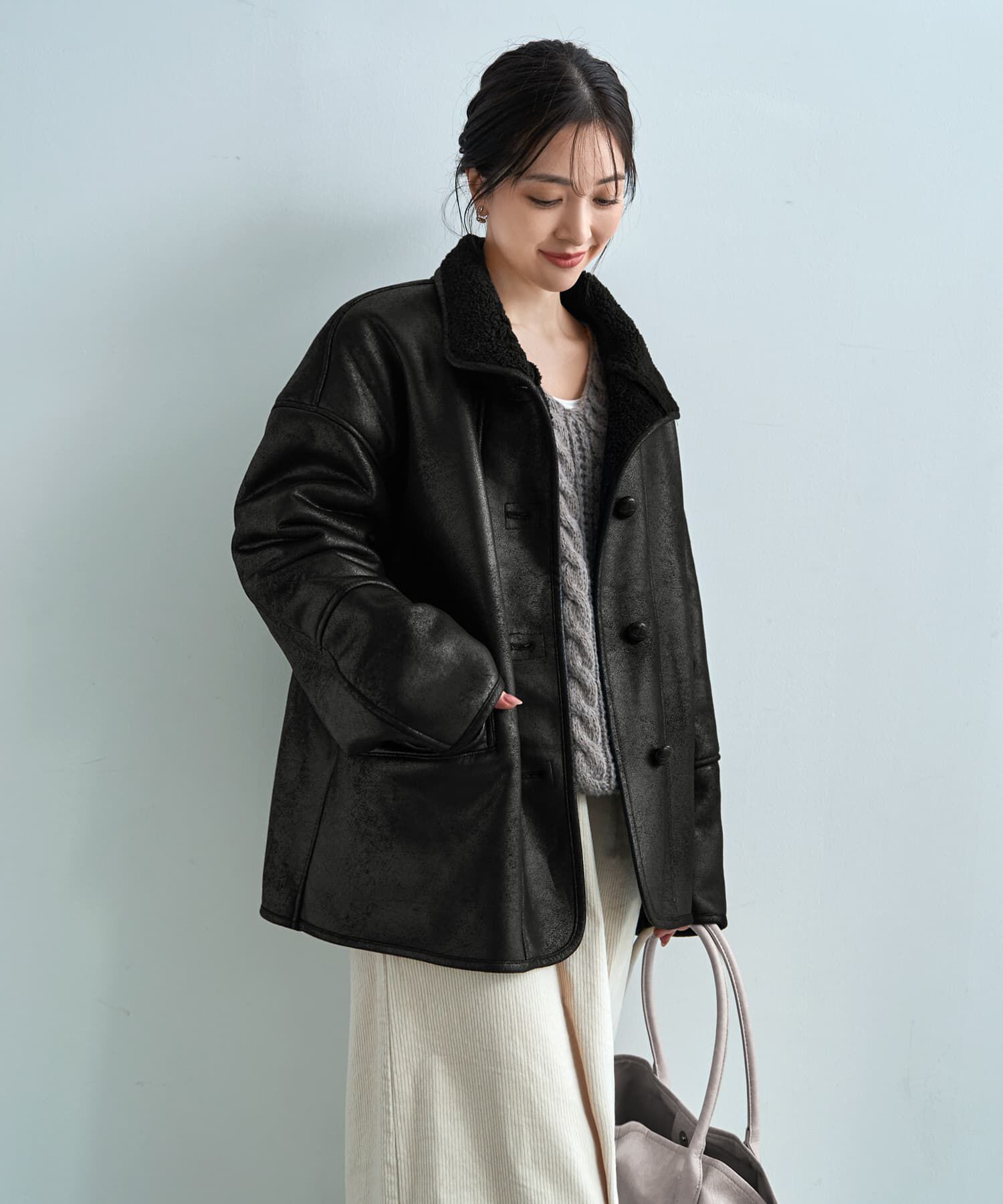 STYLE DELI「フェイクムートンオーバーコート」|その他|