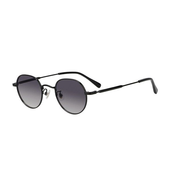  「SUNCUTGlasses/UV100%CUT ボストン型 サングラス [度無し専用] 丸 メタル 紫外線対策 UVカット」|サングラス|
