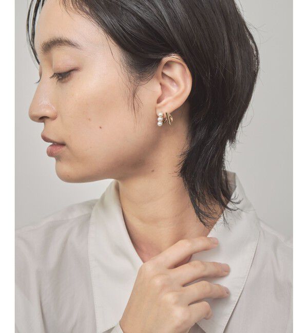 Jouete「ダブルピアス パール」|ピアス|