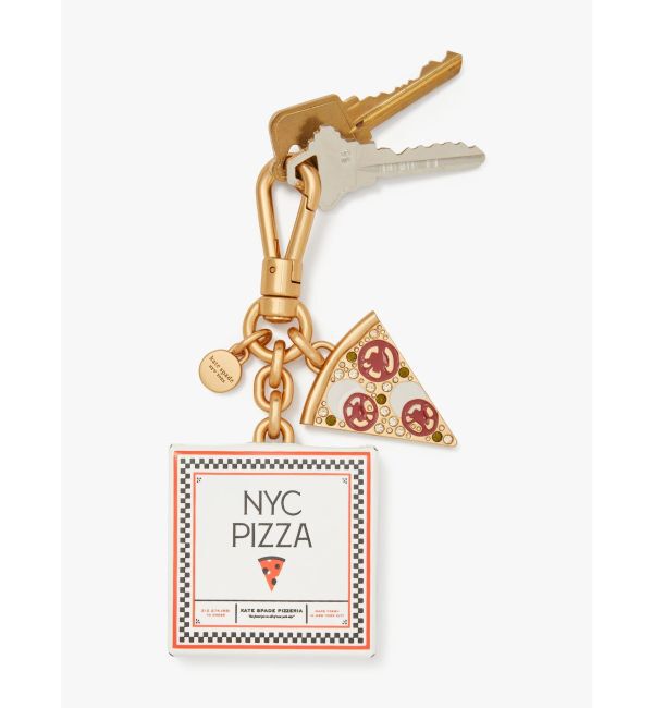 kate spade new york「スライス ピザ ボックス キー フォブ」|チャーム・キーホルダー|