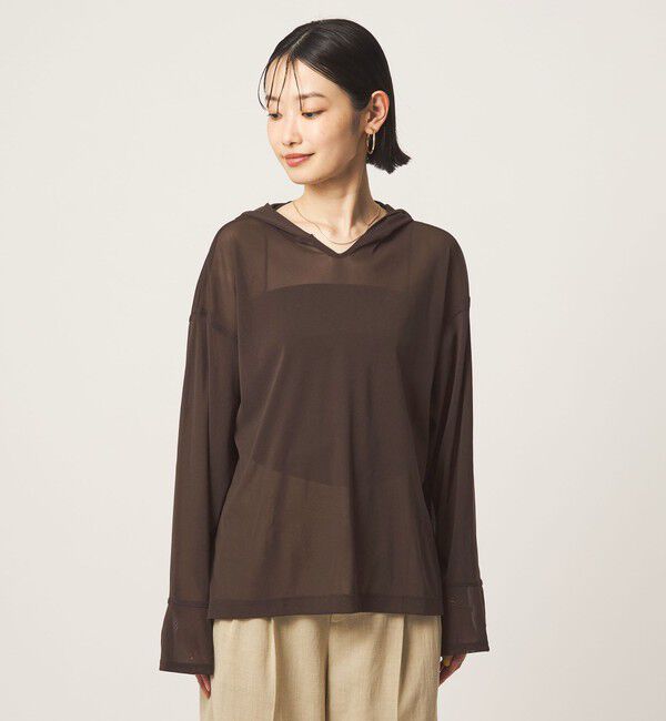 UNITED ARROWS green label relaxing「シアー フーディー プルオーバー カットソー」|Tシャツ・カットソー|
