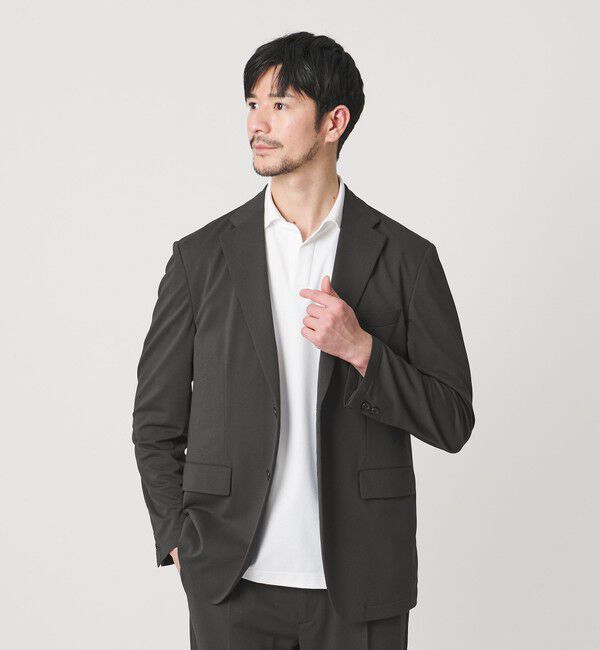 BEAUTY&YOUTH UNITED ARROWS「【WEB限定 WARDROBE SMART】エアリーピケ コンフォート セットアップ/ジャケット＆イージー」|スーツ|
